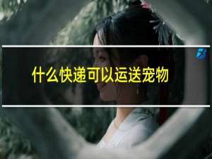 什么快递可以运送宠物