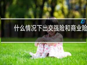 什么情况下出交强险和商业险