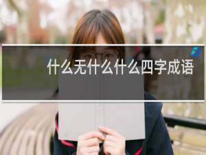 什么无什么什么四字成语