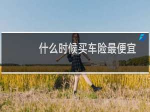 什么时候买车险最便宜