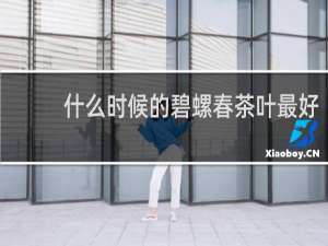 什么时候的碧螺春茶叶最好