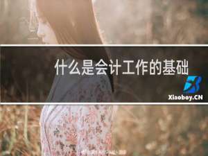 什么是会计工作的基础