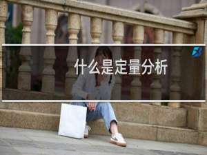 什么是定量分析