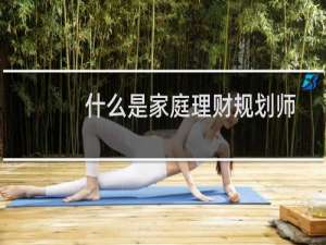 什么是家庭理财规划师