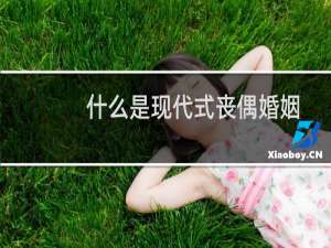 什么是现代式丧偶婚姻