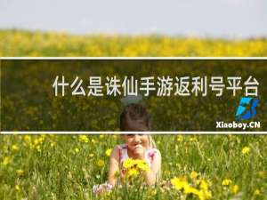 什么是诛仙手游返利号平台