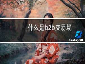 什么是b2b交易场