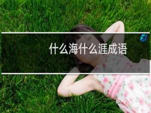 什么海什么涯成语