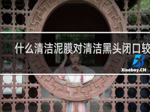 什么清洁泥膜对清洁黑头闭口较好