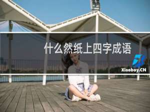 什么然纸上四字成语