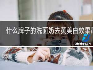 什么牌子的洗面奶去黄美白效果最好