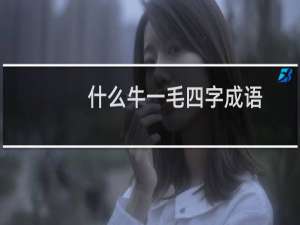 什么牛一毛四字成语