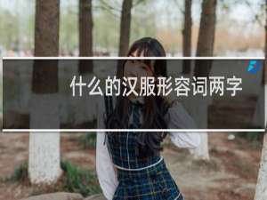 什么的汉服形容词两字