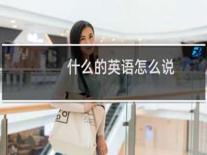 什么的英语怎么说