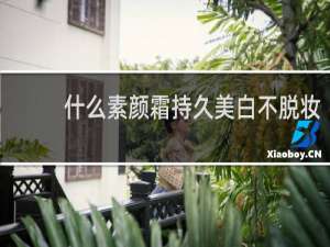 什么素颜霜持久美白不脱妆