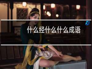 什么经什么什么成语