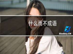 什么而不成语