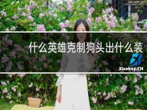 什么英雄克制狗头出什么装