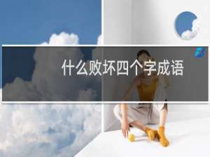 什么败坏四个字成语