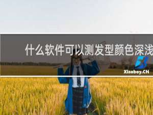 什么软件可以测发型颜色深浅