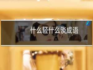 什么轻什么淡成语