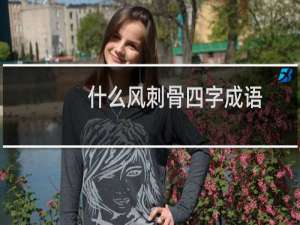 什么风刺骨四字成语