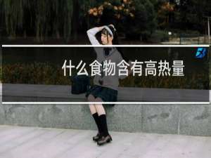 什么食物含有高热量