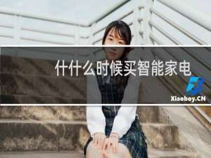 什什么时候买智能家电
