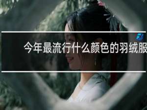 今年最流行什么颜色的羽绒服