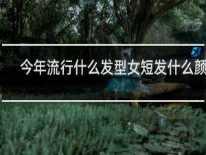 今年流行什么发型女短发什么颜色