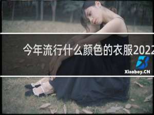 今年流行什么颜色的衣服2022