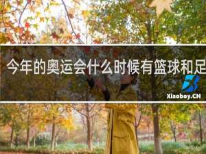 今年的奥运会什么时候有篮球和足球赛