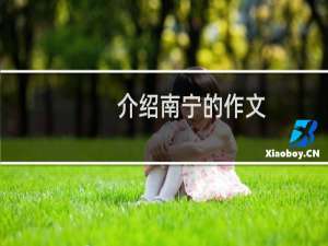 介绍南宁的作文
