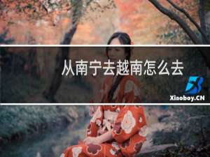 从南宁去越南怎么去
