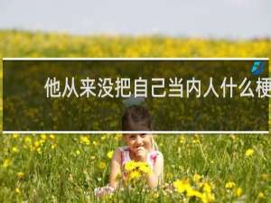 他从来没把自己当内人什么梗