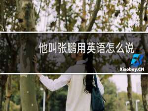 他叫张鹏用英语怎么说