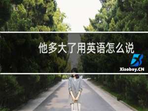 他多大了用英语怎么说