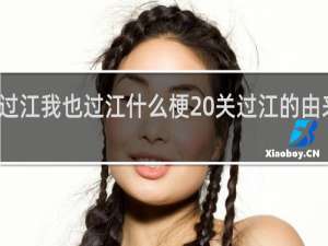他过江我也过江什么梗 关过江的由来什么梗