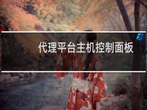 代理平台主机控制面板页面打不开
