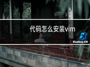 代码怎么安装vim