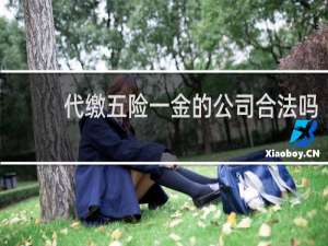 代缴五险一金的公司合法吗