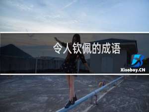令人钦佩的成语