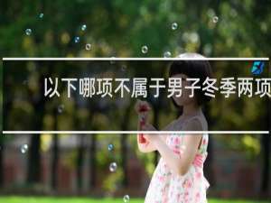 以下哪项不属于男子冬季两项