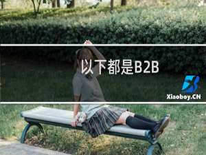 以下都是B2B