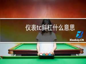 仪表tc斜杠什么意思