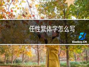 任性繁体字怎么写