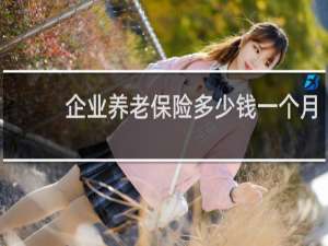 企业养老保险多少钱一个月