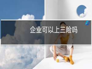 企业可以上三险吗