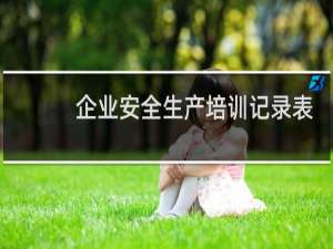 企业安全生产培训记录表