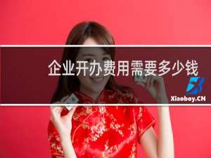 企业开办费用需要多少钱